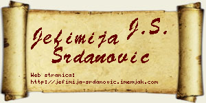 Jefimija Srdanović vizit kartica